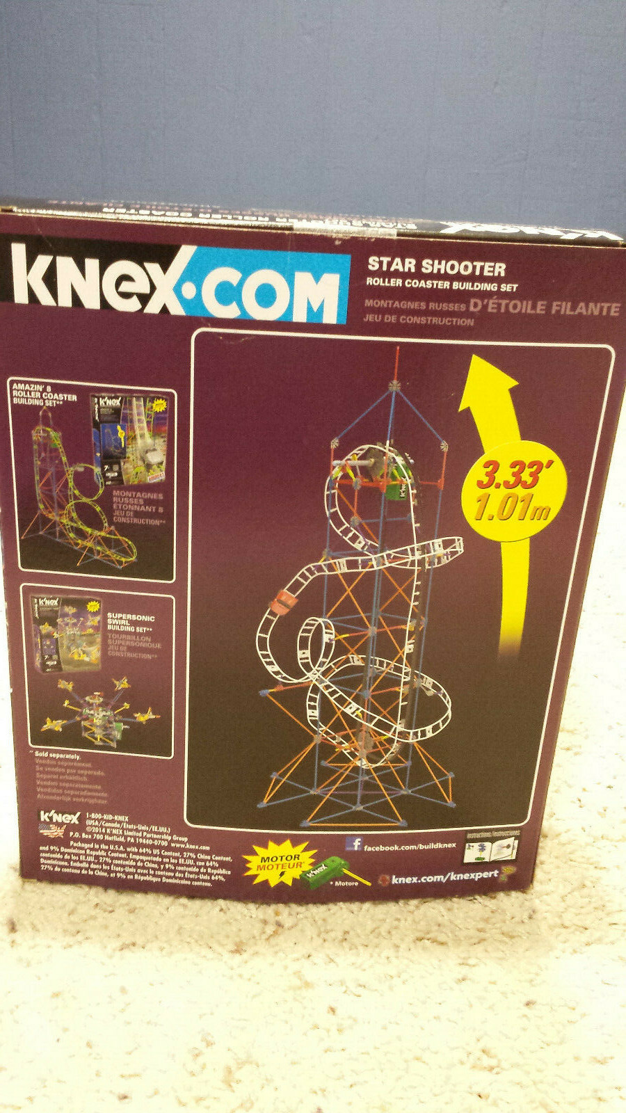 K'NEX Star Shooter Roller Coaster Amusement Park NEW 434 pcs Motorized Building