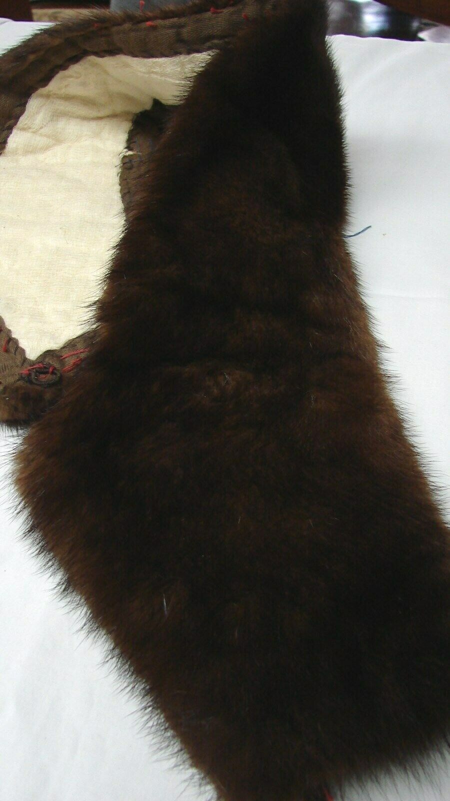 1940s 50s VINTAGE WIDE MINK FUR COAT COLLAR