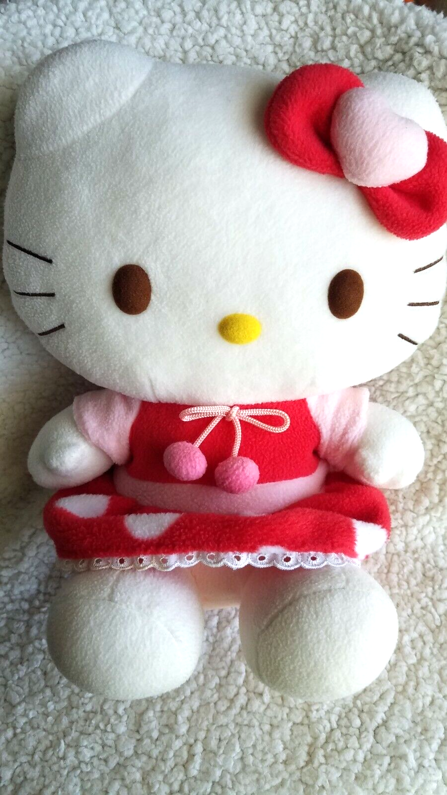 Rare Hello Kitty Nakajima 1976 2009 Red Polka Dot Dress Bow