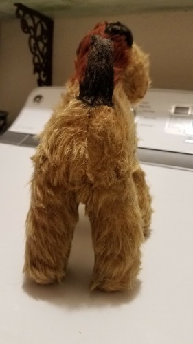 Antique/Vintage Straw Filled Mohair Dog