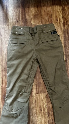 Burton Women Snowboard Pants - Beige Tan and Purple- Size Small