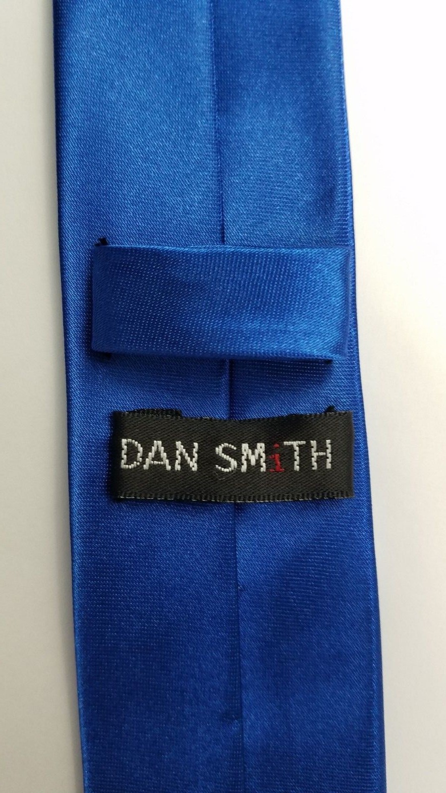 Royal Blue Satin Necktie Men's By Dan Smith Skinny Tie Wedding Prom Dress Up