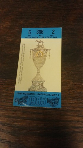 1985 - 111th Kentucky Derby Program and Ticket Original Vintage