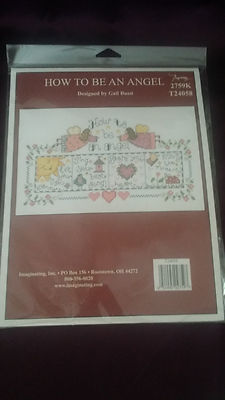 ''How To Be An Angel'' Imaginating Cross Stitch Kit NIP with Pattern Floss & Aida