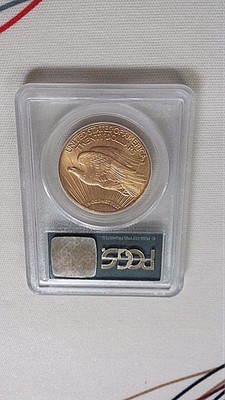 1927 $20 SAINT GAUDENS US GOLD COIN PCGS MS65