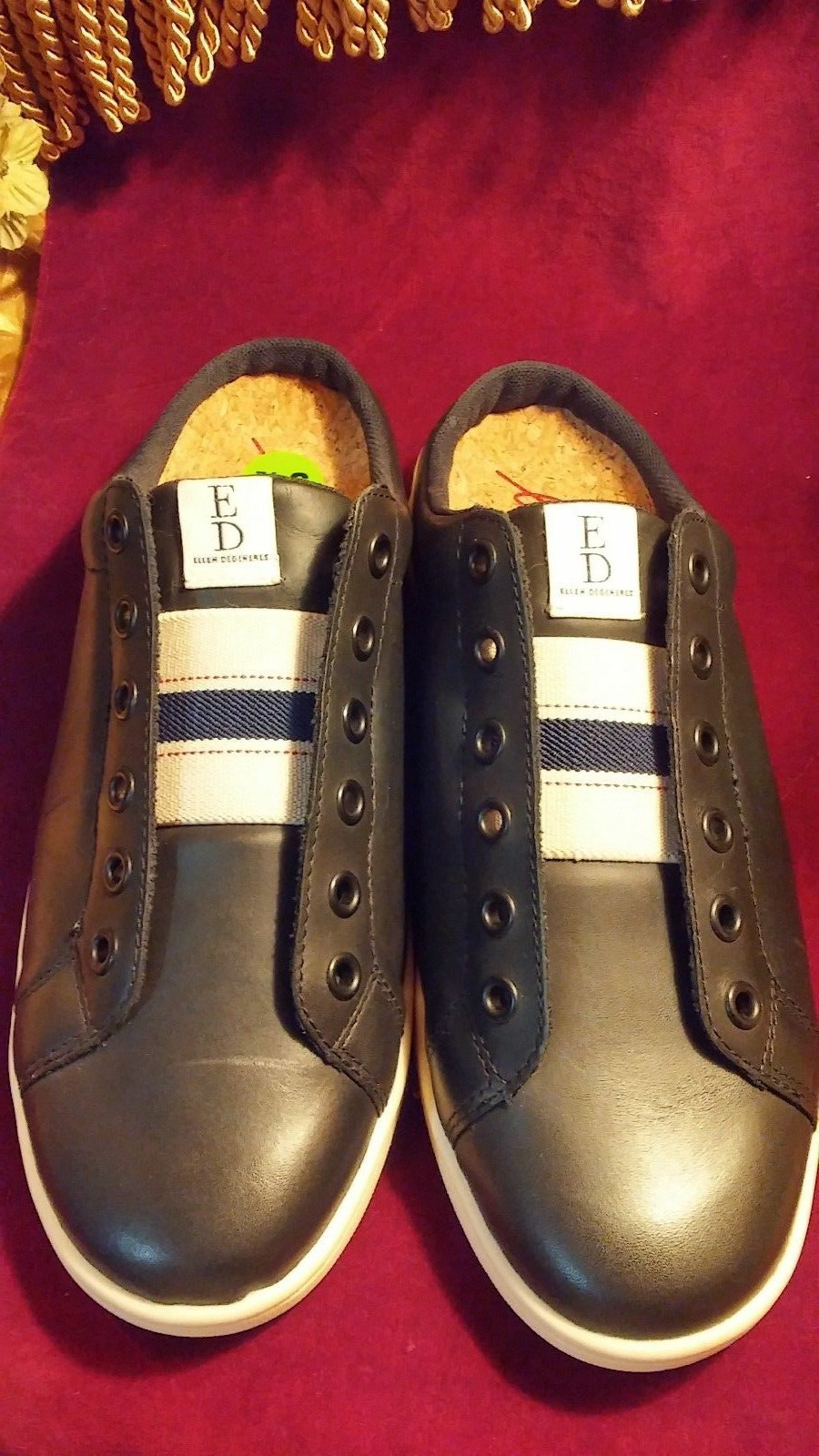 ED Ellen Degeneres Chapa Mule Slip On Black Leather shoes 9 1/2 M