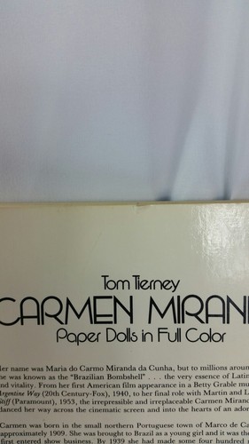 Tom Tierney Carmen Miranda Paper Dolls Full Color Softback Original 1982 Uncut