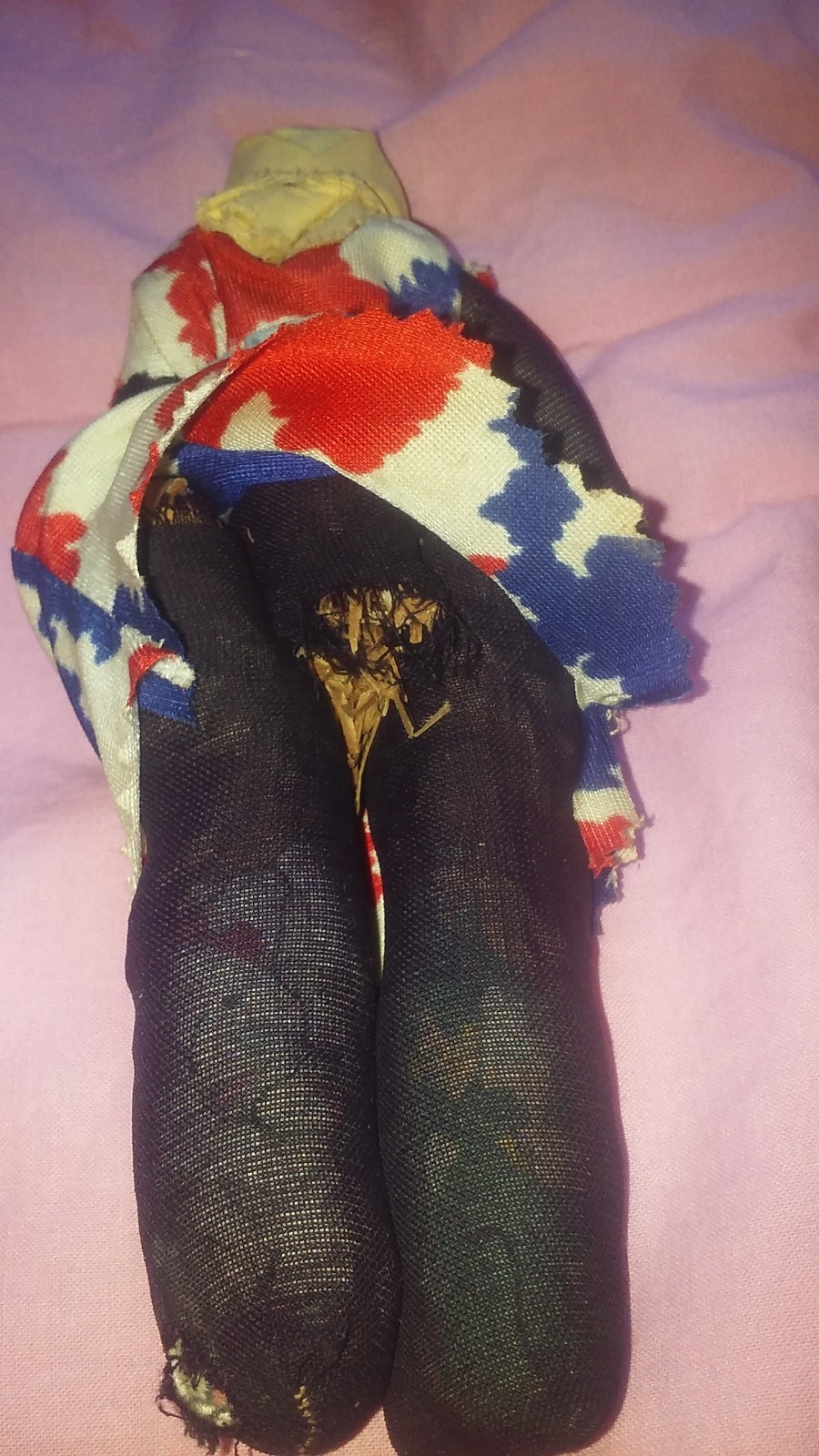 3 Antique Vintage Jamaica Handmade Tourist Cloth Dolls