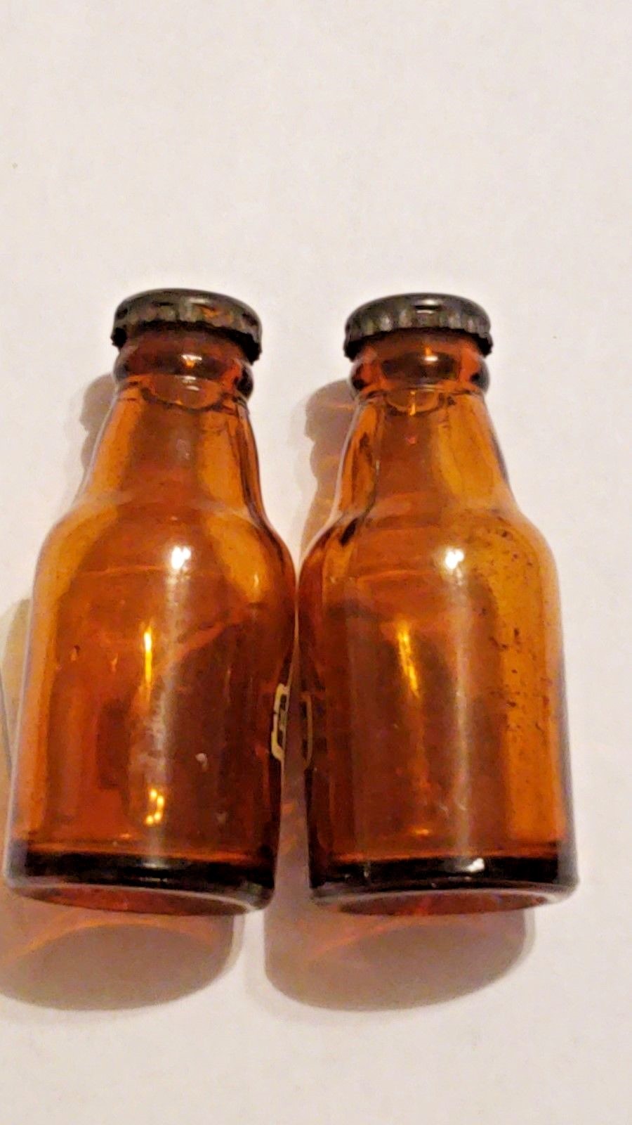 Rare Tip Top 1930's Beer Mini Bottle Salt & Pepper Set