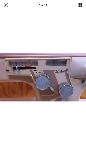 White Sewing Machine 6477 Heavy Duty Upholstry Denim Leather Serviced.