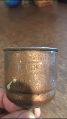 Copper Coleman Company No. 0 Filtering Funnel Wichita Kansas w Blue Felt