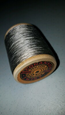 28-YDS SPOOL/TAUPE-241/Vtg NYC USA/CONANSON PURE DYE BUTTON HOLE TWIST #8 THREAD