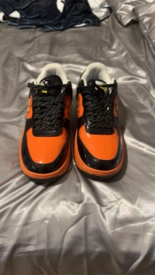 Size 8.5 A bathing ape shoe custom orange and black 