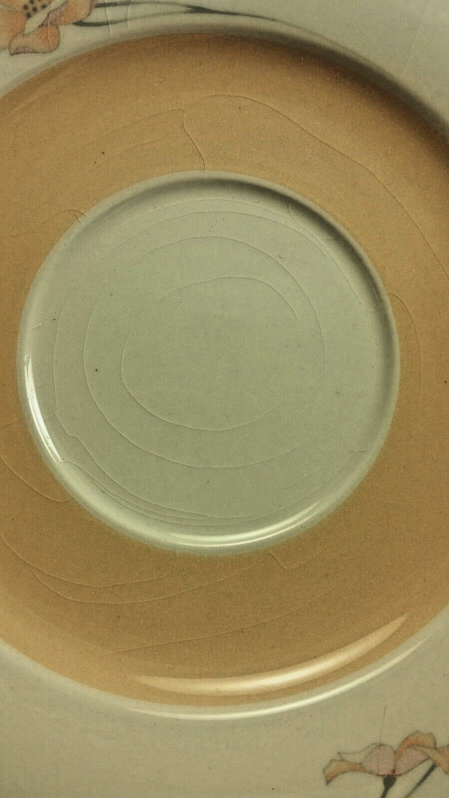 Nikko Quadrille Peach Glow 6 inch Saucer Floral Lot of 3