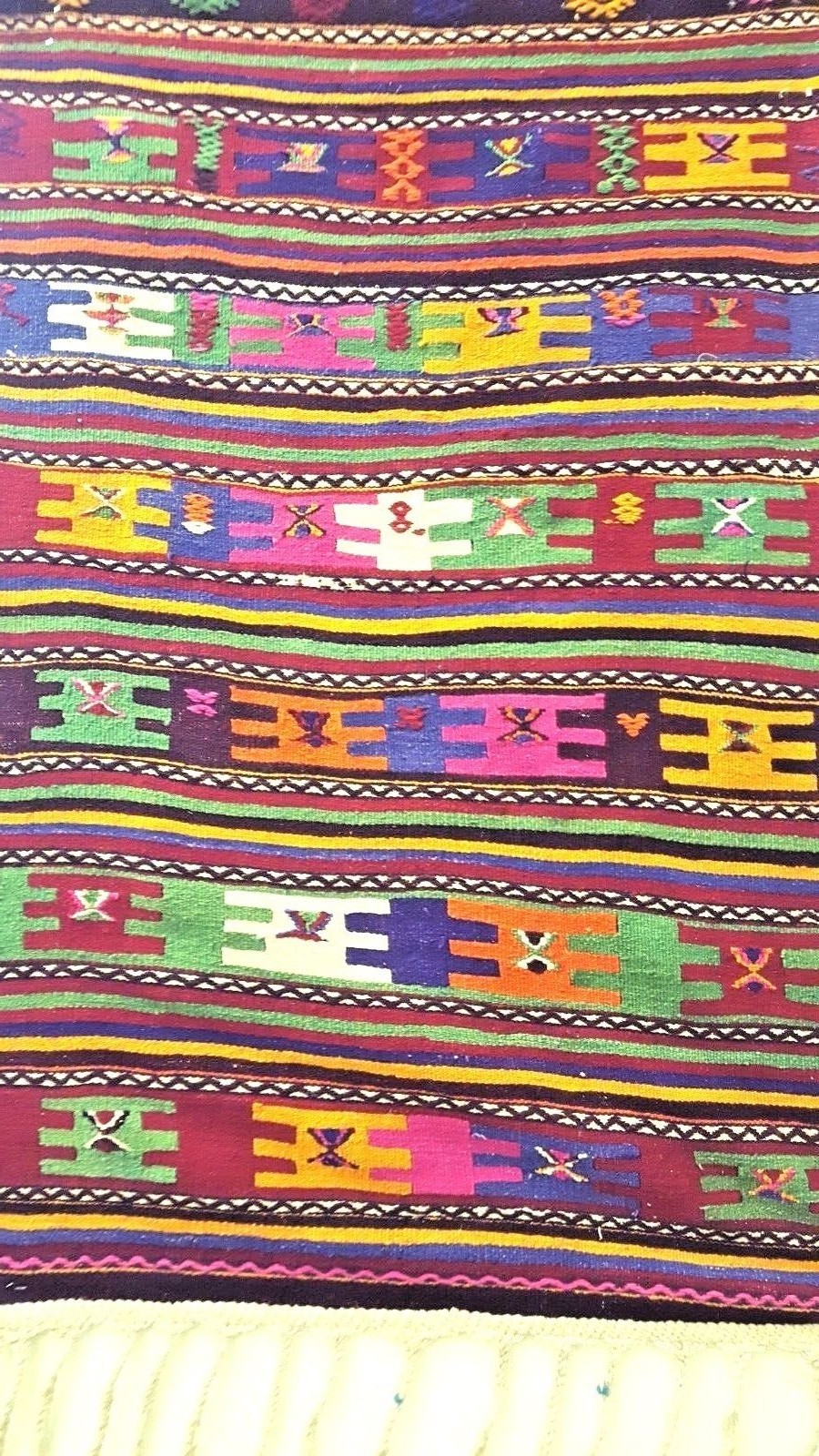 REVERSIBLE TURKISH RUG ANATOLIA TRIBAL HAND-KNOTTED 100% WOOL DURABLE 4' X 6' *