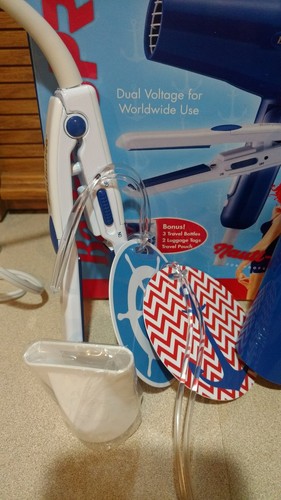 New in Box! BaBylissPro Mini Travel Kit with Folding Travel Dryer & Straightener