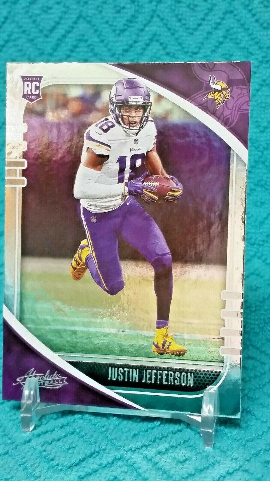 2020 Absolute Justin Jefferson Rc Rookie Card Baltimore Ravens. rookie card picture