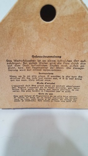 Vintage German Wooden Temperature Weather House