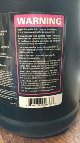 Black Label Ray Tracer Low Density Fog Juice  1 Gallon Free Shipping 1405-10164