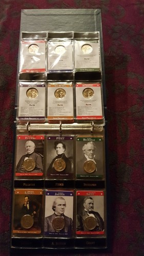 23 U.S. PRESIDENTIAL DOLLAR Collection, On Cards With All The Facts.