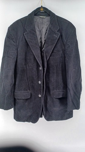 Banana Republic Blazer Men's 40R Black Tailored Fit Corduroy Pockets