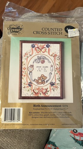 Something Special Birth Announcement Counted Cross Stitch 50774 Candamar Designs