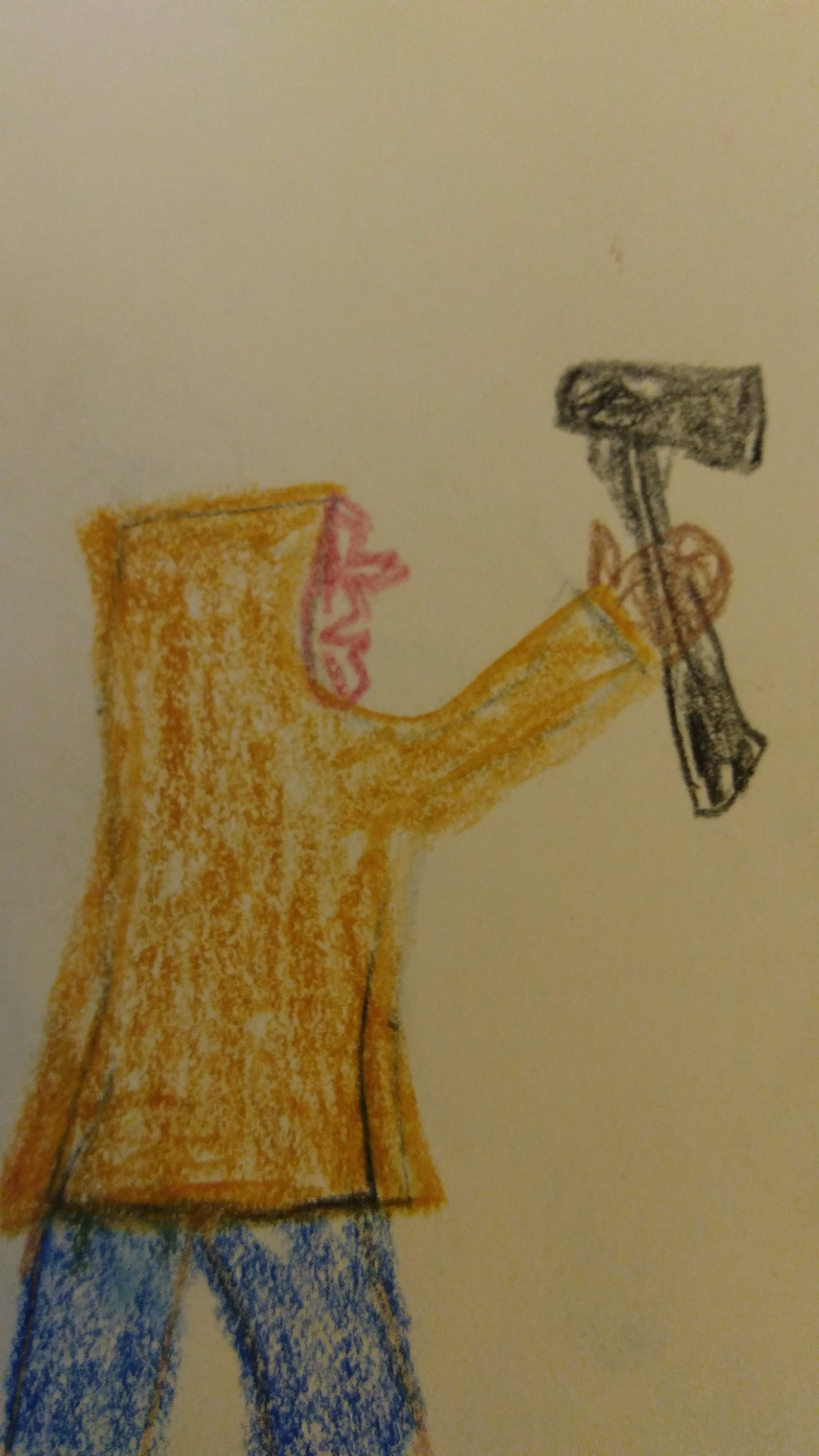 MARY AYAQ ANOWTALIK COLOURED PENCIL DRAWING 13.5