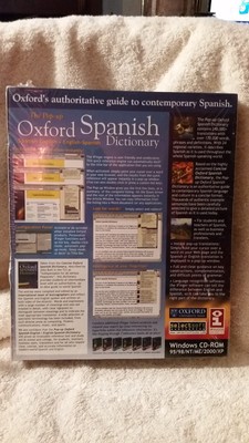SEALED NIB Pop-Up OXFORD SPANISH Dictionary Windows CD 95/98/NT/ME/2000/XP