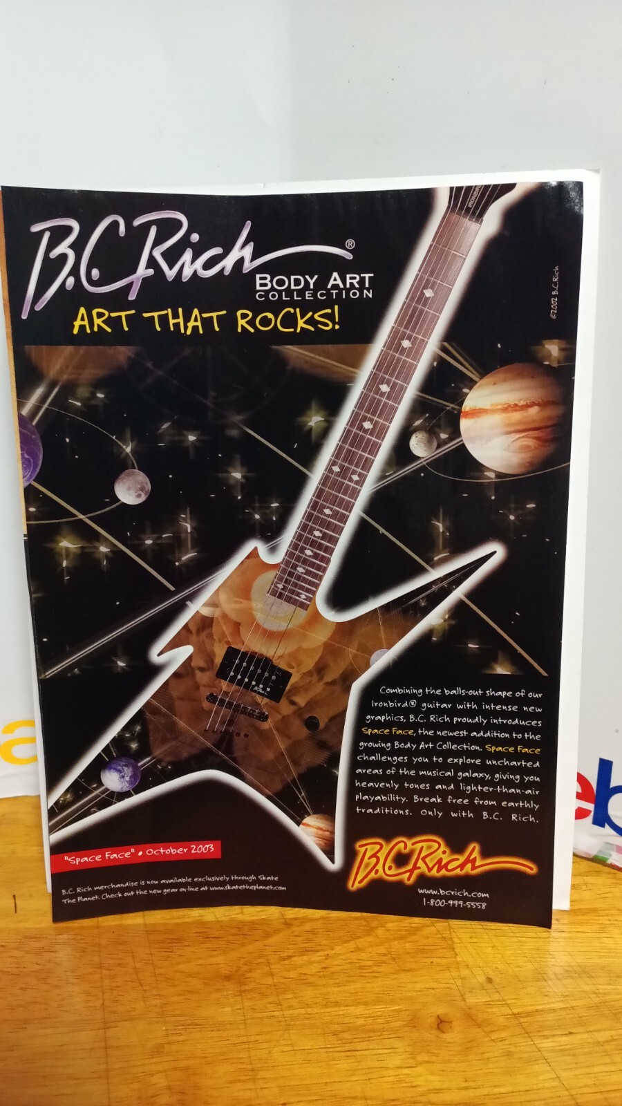 B.C. RICH SPACEFACE IRONBIRD GUITAR BODY ART COLLECTION B.C. RICH SPACEFACE IRONBIRD GUITAR BODY ART COLLECTION