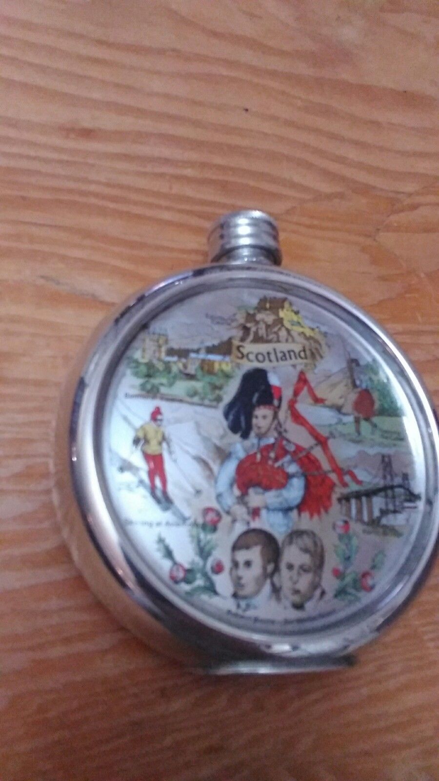 Vintage E. Blyde & Co. Ltd. Pewter Scotland Souvenir Flask $19.99