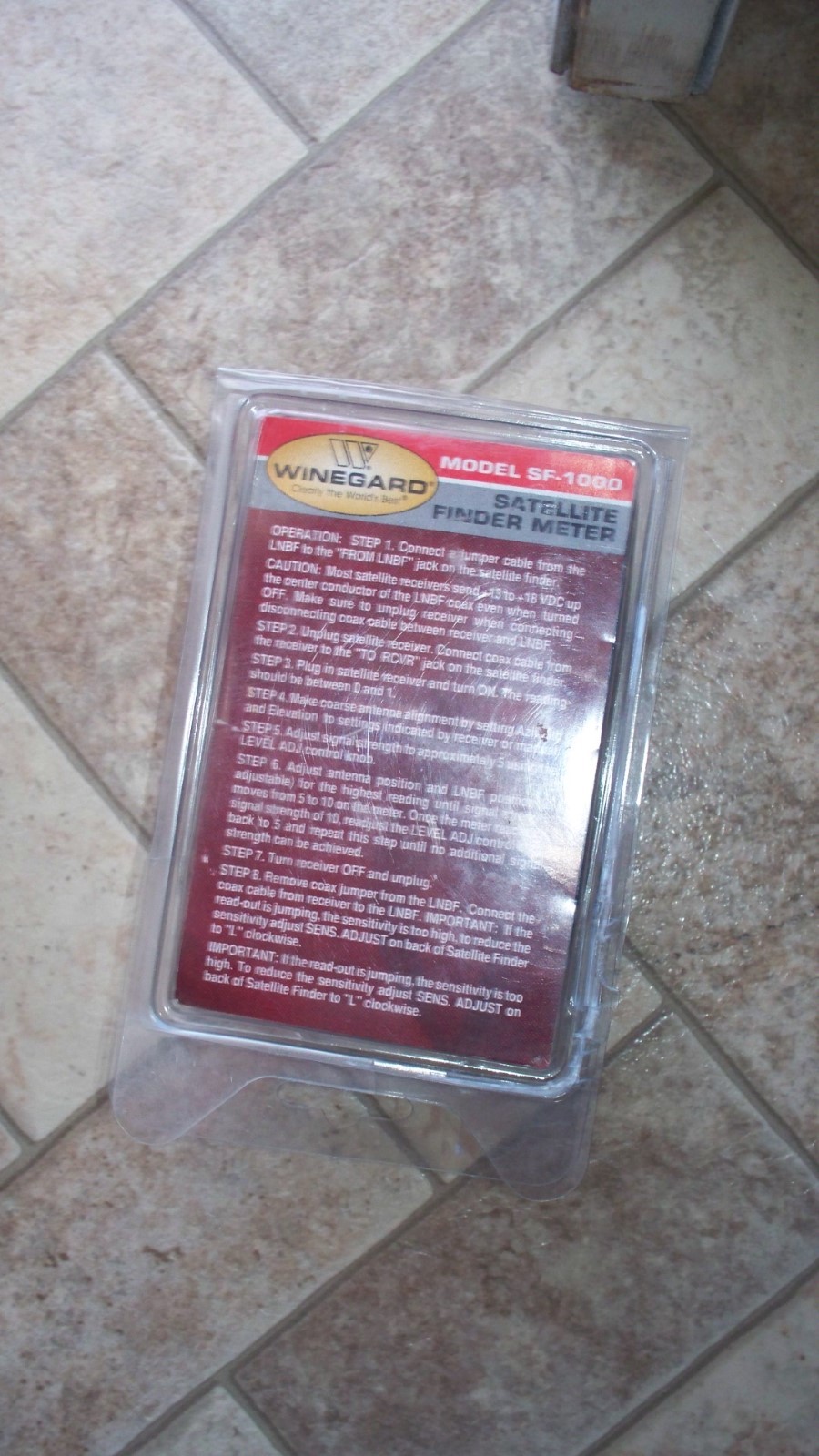 Winegard model SF-1000 satellite finder meter