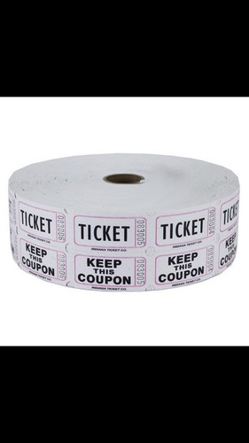 Raffle Tickets -  (Rolls of 2000 Double Tickets)