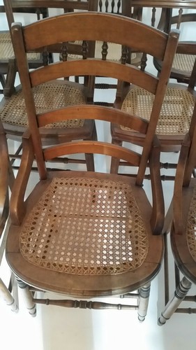 14 LOT Vintage Country French Cane Mid Century Maple Antique Lounge Club Regency