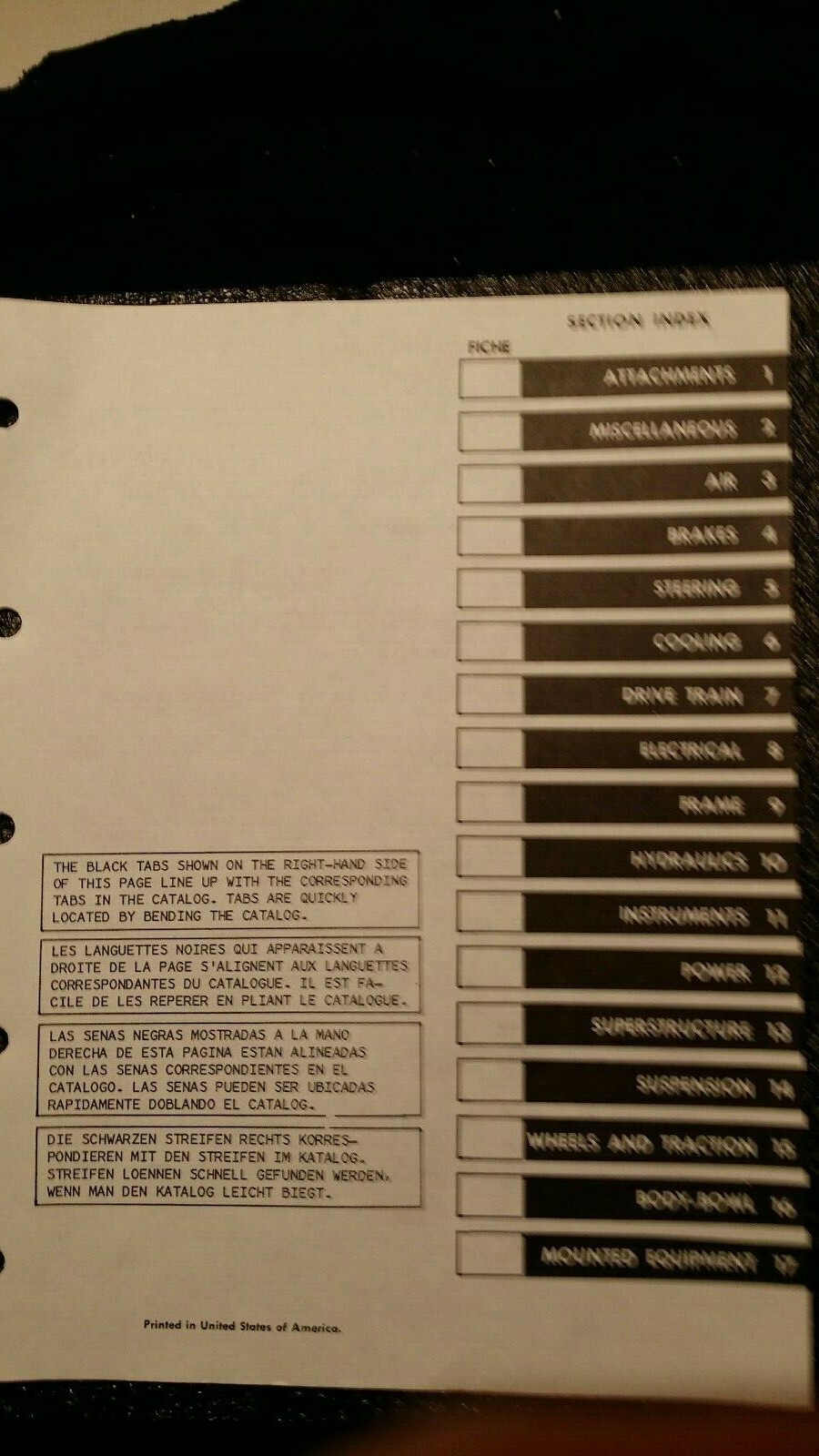 PARTS MANUAL 280A INTERNATIONAL HARVESTER LOADER BACKHOE - ORIGINAL PUBLICATION