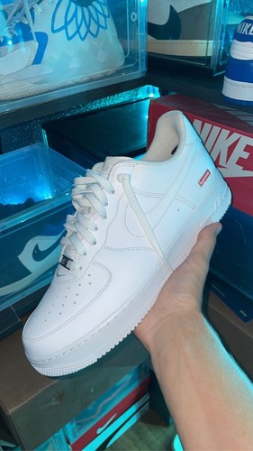 Size 11 - Nike Air Force 1 x Supreme Low Box Logo - White