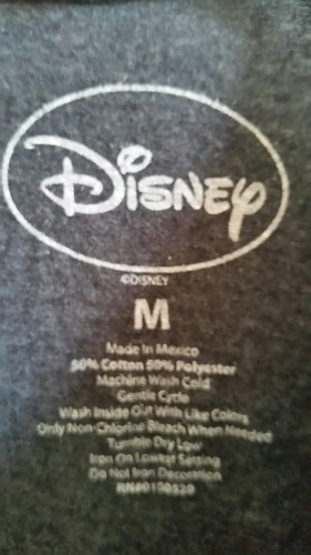 Disney Mickey Mouse in Sunglasses Tee Shirt Medium Cotton Polyester Blend Gray