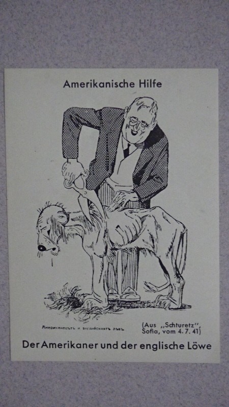 Wwii Tract Allemand. Amerikanische Hilfe. Der Amerikaner Und Der Englische LöWe