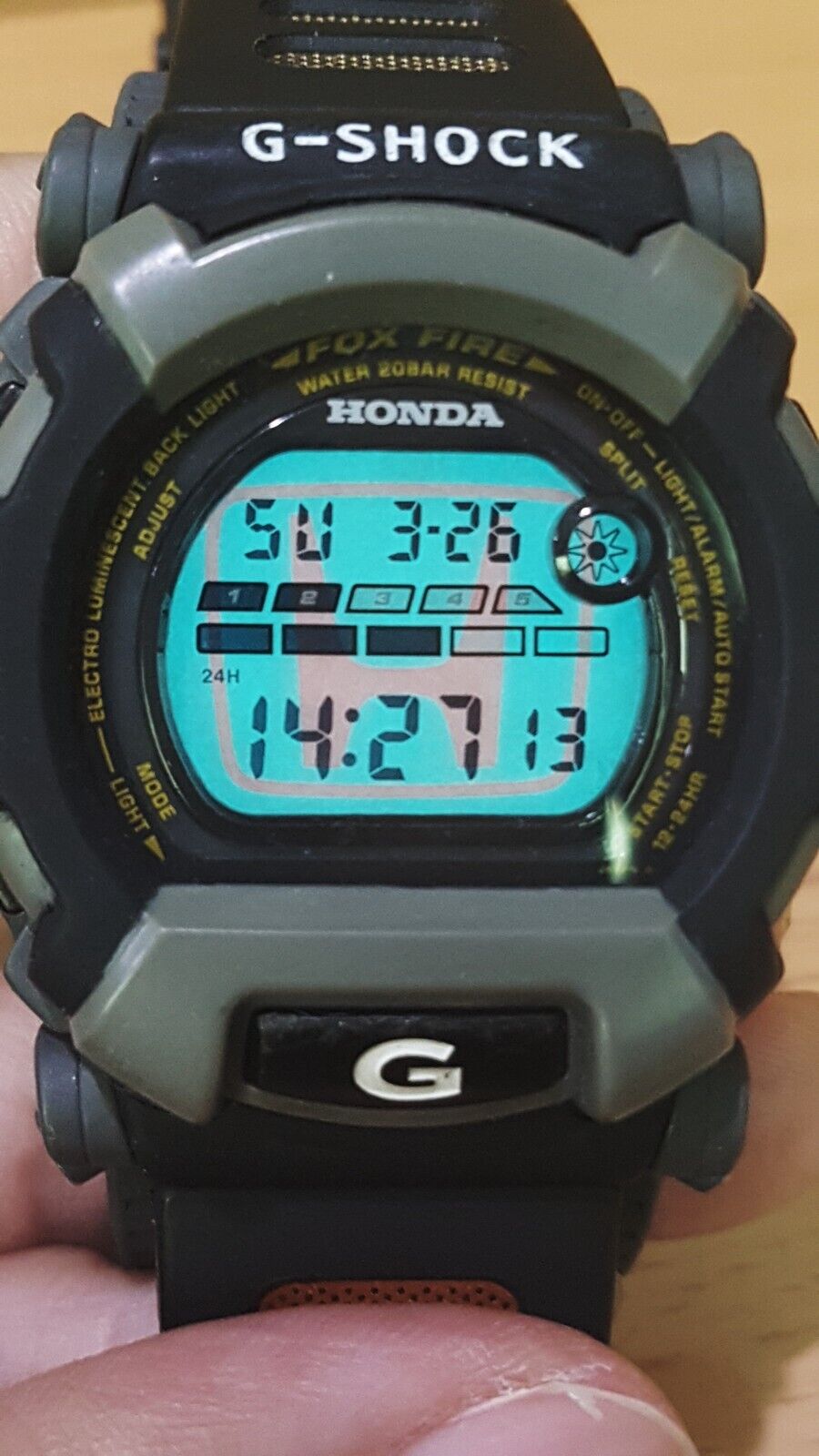 Vintage G-Shock Collectible DW-002 Honda Army Black Gray Vintage G-Shock Collectible DW-002 Honda Army Black Gray