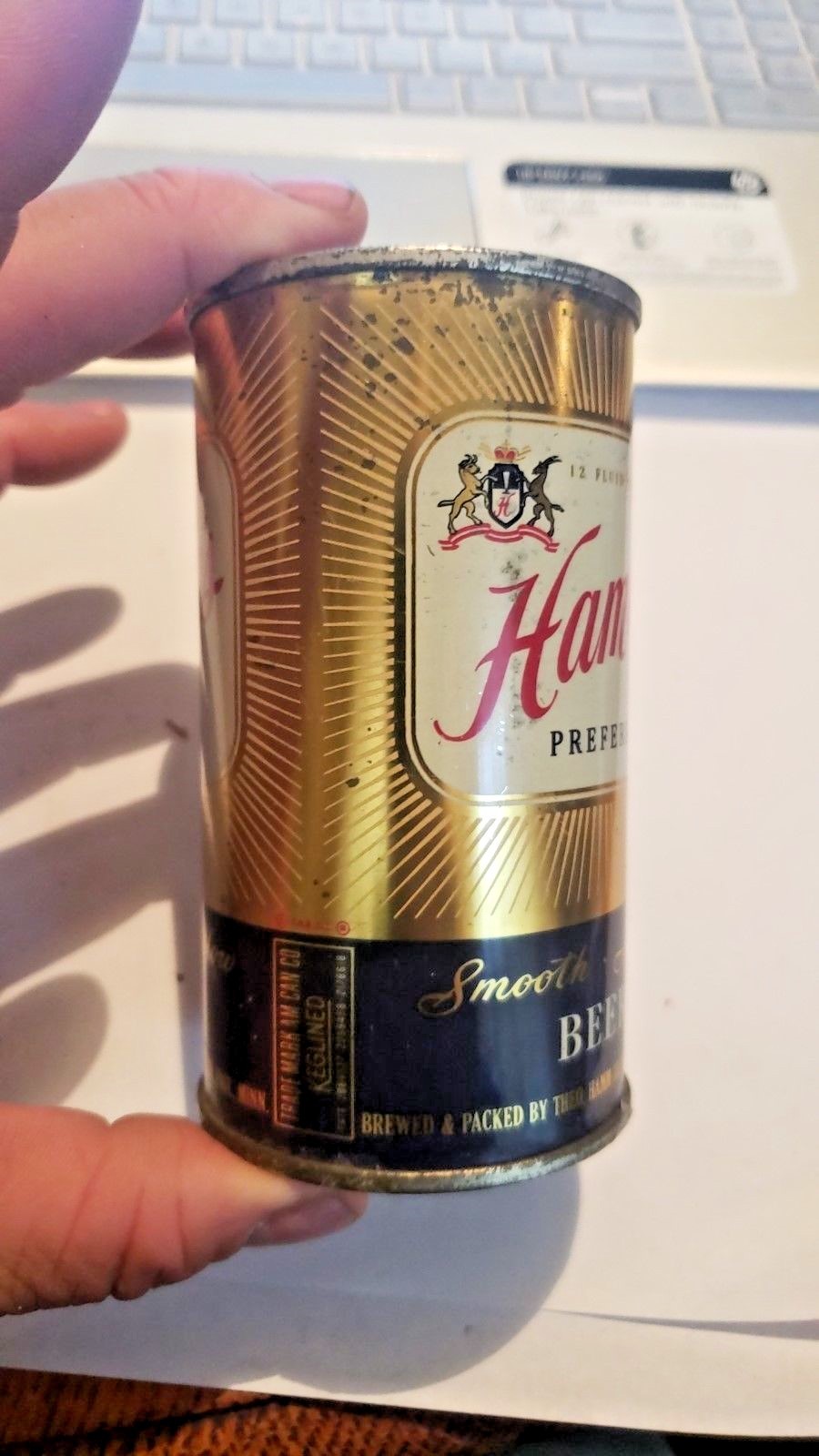 Hamms Beer Flat Top Beer Can