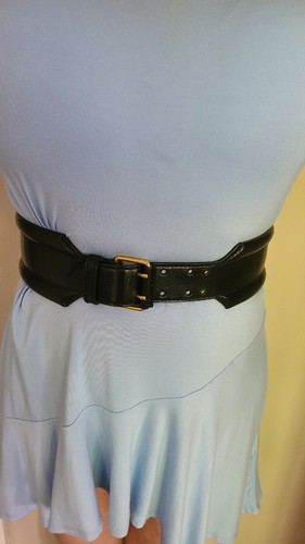 Alexander McQueen コルセット ベルト ブラック レザー Alexander McQueen Black Leather Corset 3 Buckle Waist Belt