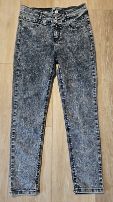 Refuge Denim High Waisted Acid Wash Light Jeans Size 8