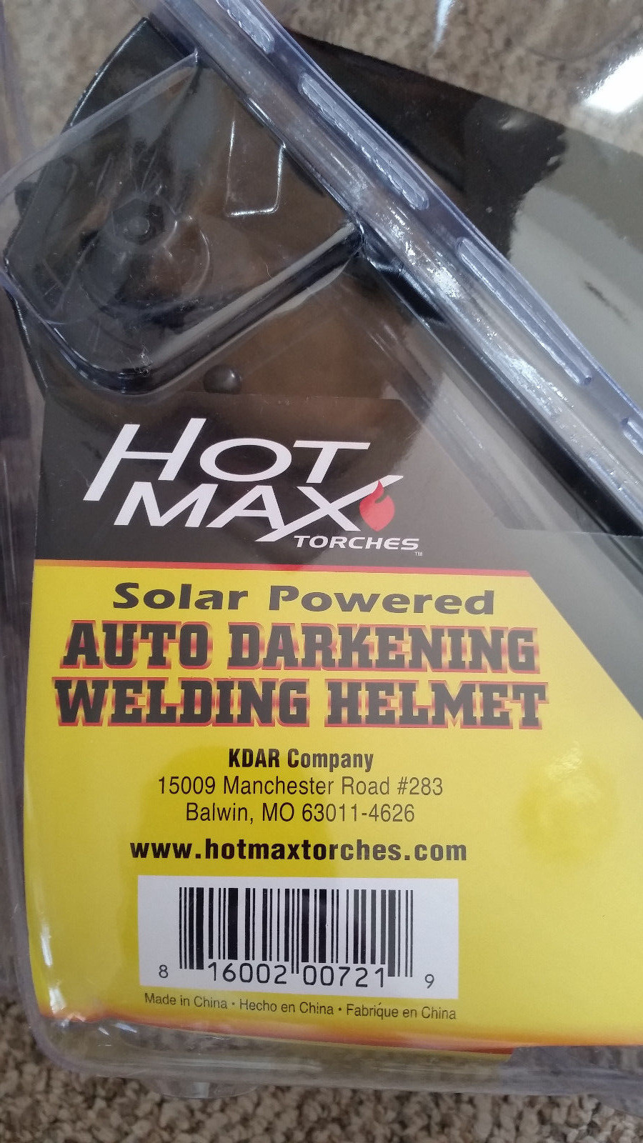 Hot Max 25080 Premium Auto Darkening Welding Helmet, 4 Sensor Model 25080