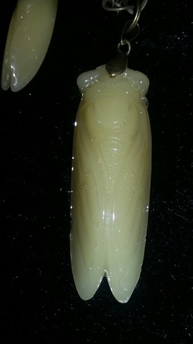 EGYPTION REVIVAL NATURAL YELLOW JADE SCARAB OVAL CHAIN NECKLACE, EARRINGS SET.