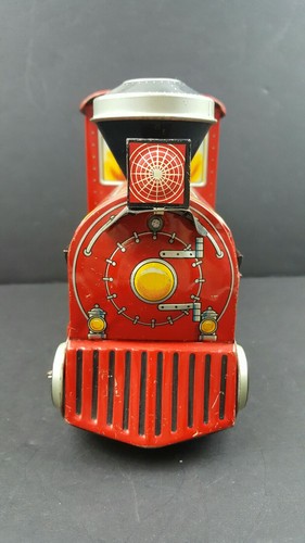 WESTERN BUFFALO TIN LITHO TRAIN CONDUCTOR Trade Mark Modern Toys Red Engine