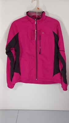 Danskin Now Polyester Tropical Blossom Jacket Medium 8/10 front pocket NWT