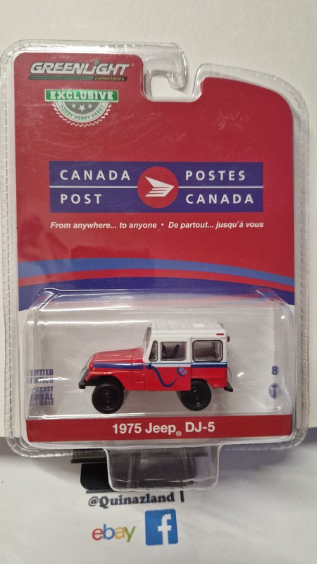 Greenlight Exclusive Canada Postes 1975 Jeep Dj-5 (Ng61)