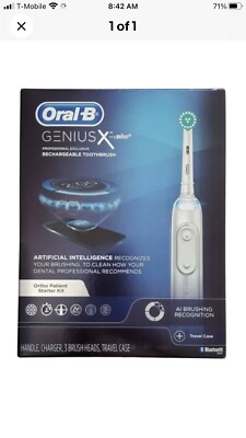 Oral-B Genius X Toothbrush Patient Starter Kit With Bluetooth Rechargeable New