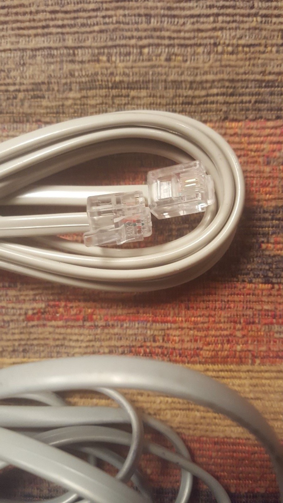 3 Straight Wired Modular Telephone Cables