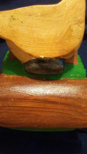 Easter Bunny Ceramic with a cart of Painted Eggs Candy dish handpainted + basket