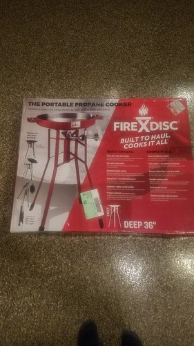 FireDisc Grill 36in Propane Grill Red 40000 BTU